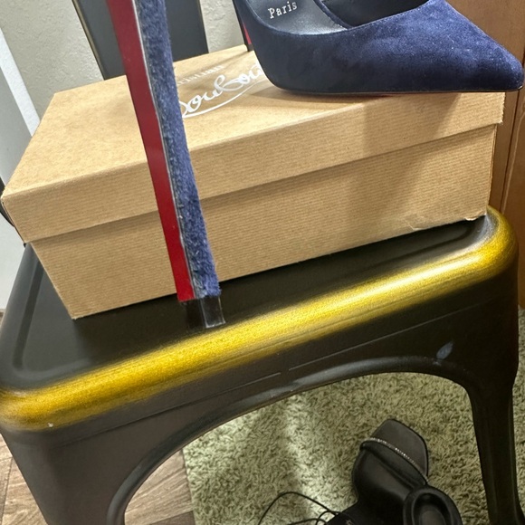 Christian Louboutin Navy Iriza Heels - Picture 16 of 16